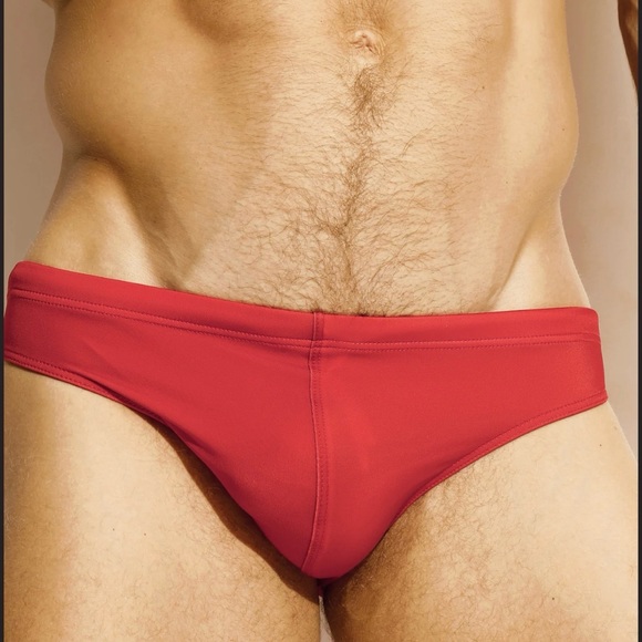 Mens Charlie by MZ RED Logo Lifeguard Brief, MSRP $125 - Picture 5 of 8